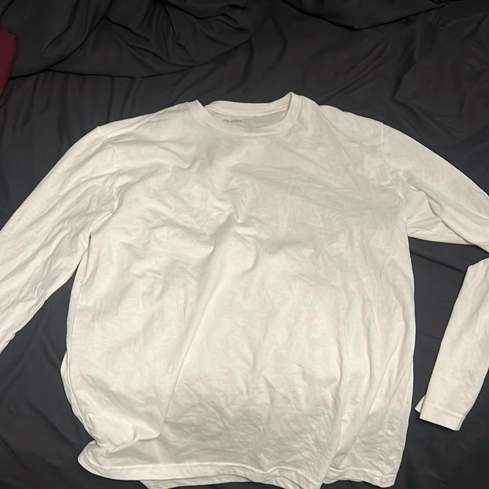 True classic long sleeve white T-shirt